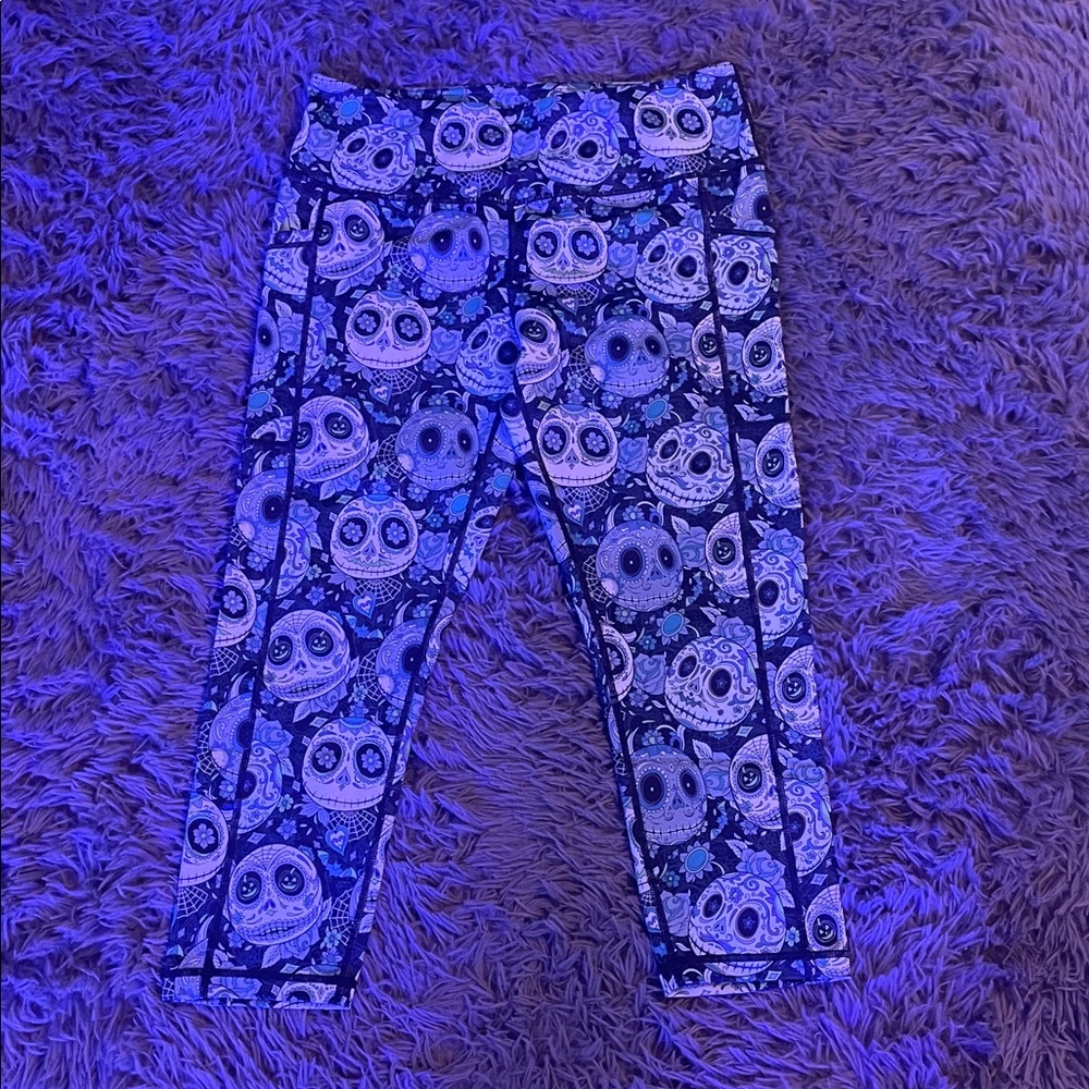 Constantly Varied Gear Blue and Purple Skull Leggings